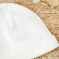 Discount Bonnet de naissance en coton bio écru (1-3 mois) Bonnet / Moufles Naissance