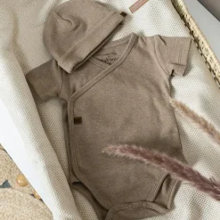 Discount Bonnet de naissance en coton bio Melange clay (0-3 mois) Bonnet / Moufles Naissance