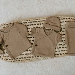 Discount Bonnet de naissance en coton bio Melange clay (0-3 mois) Bonnet / Moufles Naissance