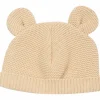 Trois Kilos Sept Bonnet de naissance Ours en maille Caramel (0-1 mois)