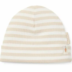New Bonnet de naissance rayé Sand-White (Taille 1 - 44-56) Bonnet / Moufles Naissance