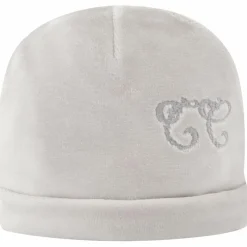 Best Bonnet de naissance Toile de Jouy gris Bonnet / Moufles Naissance