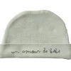 BB & Co Bonnet de naissance Un amour de bébé vert de gris (naissance)
