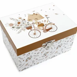 Best Boîte à bijoux musicale chat dans la Prairie Lutin Petit Pois Boîte À Bijoux