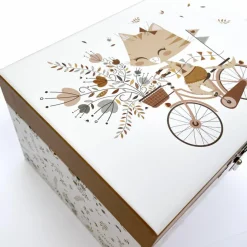 Best Boîte à bijoux musicale chat dans la Prairie Lutin Petit Pois Boîte À Bijoux