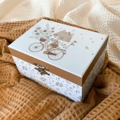 Best Boîte à bijoux musicale chat dans la Prairie Lutin Petit Pois Boîte À Bijoux