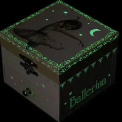 Trousselier Boîte à bijoux musicale cube phosphorescente Ballerina