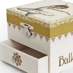 Trousselier Boîte à bijoux musicale cube phosphorescente Ballerina