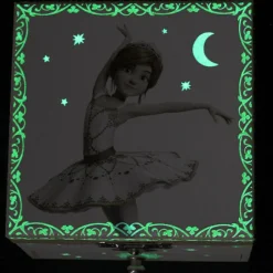 Trousselier Boîte à bijoux musicale cube phosphorescente Ballerina