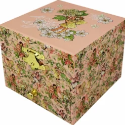 Hot Boîte à bijoux musicale Cube Flower Fairies Boîte À Bijoux