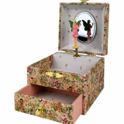 Hot Boîte à bijoux musicale Cube Flower Fairies Boîte À Bijoux