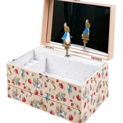 Trousselier Boîte à bijoux musicale Fraises Pierre Lapin
