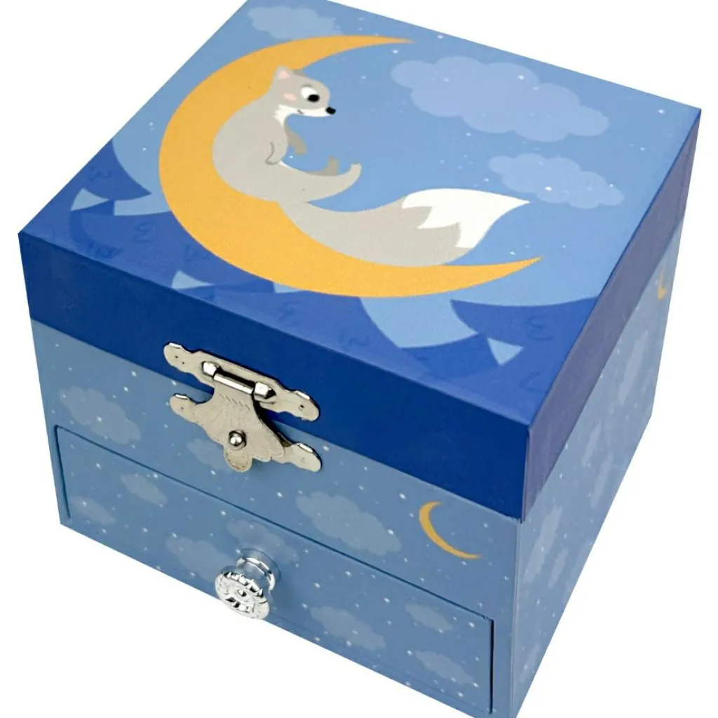 Outlet Boîte à bijoux musicale phosphorescente Renard dans la Forêt Boîte À Bijoux