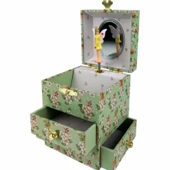 Clearance Boîte à bijoux musicale phosphorescente Flower Fairies Boîte À Bijoux