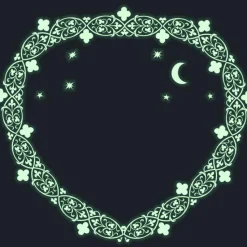 Boîte à bijoux musicale phosphorescente coeur Ballerina Boîte À Bijoux