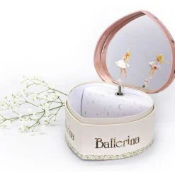 Boîte à bijoux musicale phosphorescente coeur Ballerina Boîte À Bijoux