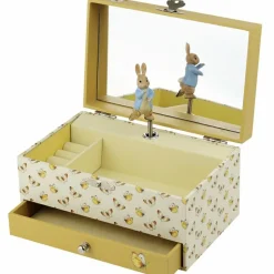Discount Boîte à bijoux musicale Pierre Lapin jaune Boîte À Bijoux
