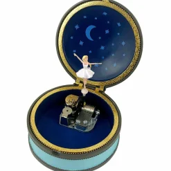 Trousselier Boîte à bijoux musicale ronde Ballerine bleue
