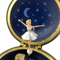 Trousselier Boîte à bijoux musicale ronde Ballerine bleue