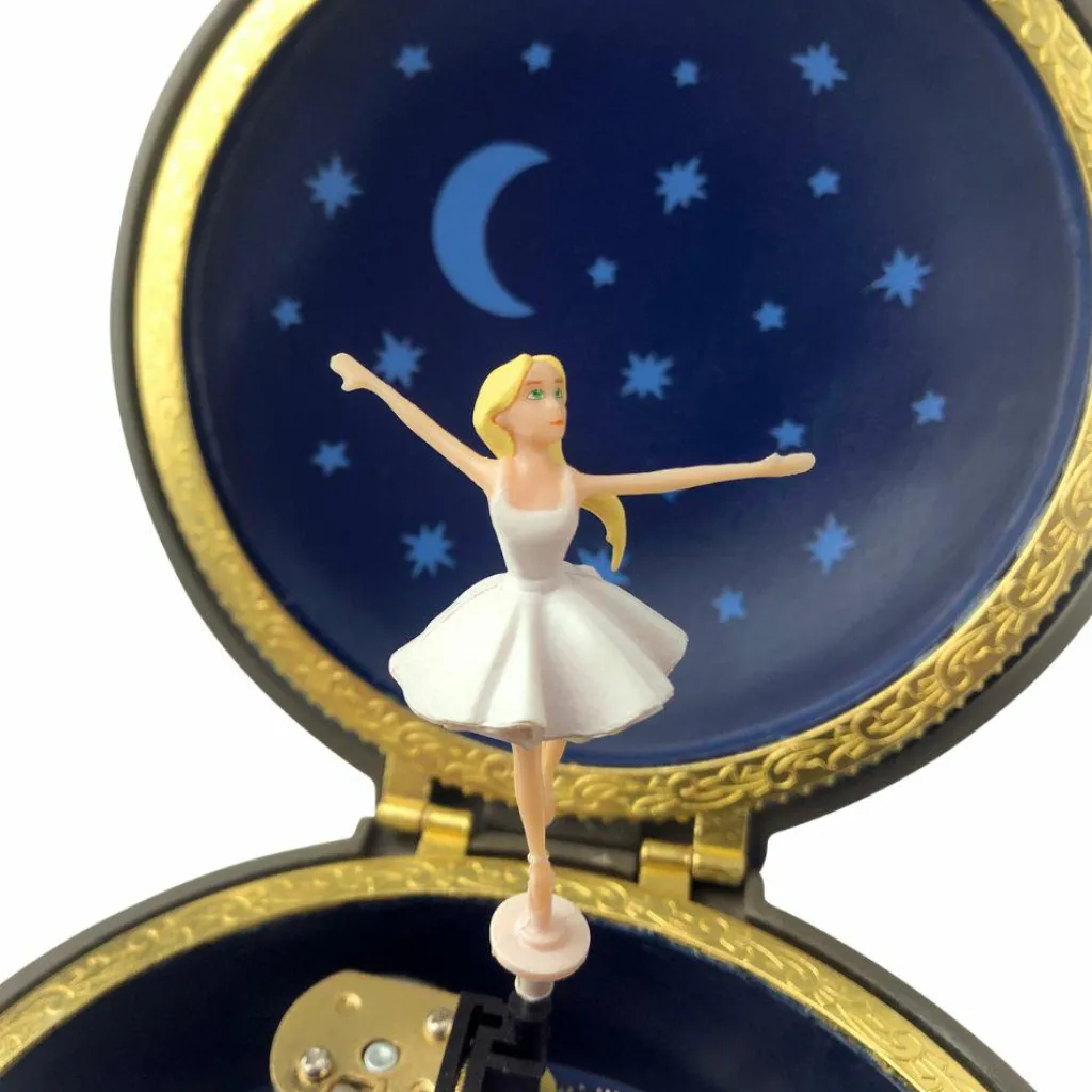 Trousselier Boîte à bijoux musicale ronde Ballerine bleue