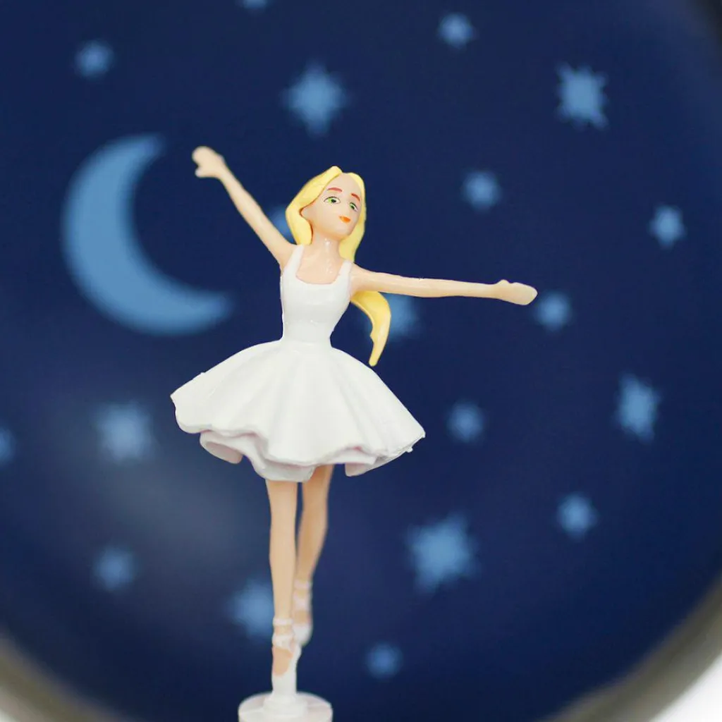 Trousselier Boîte à bijoux musicale ronde Ballerine bleue