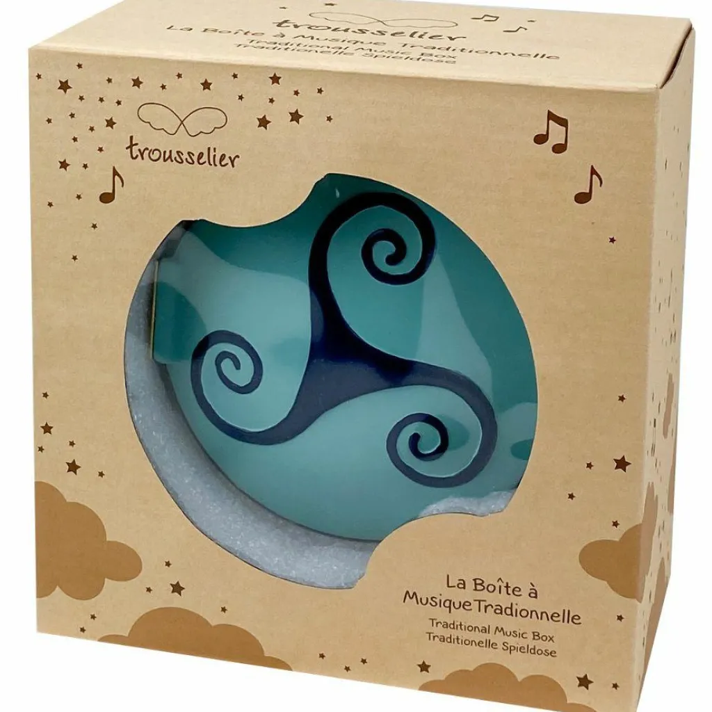 Trousselier Boîte à bijoux musicale ronde Ballerine bleue