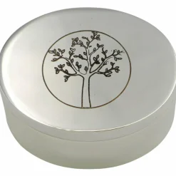 Boîte à dents Arbre de vie personnalisable (métal argenté) Boîte À Dents