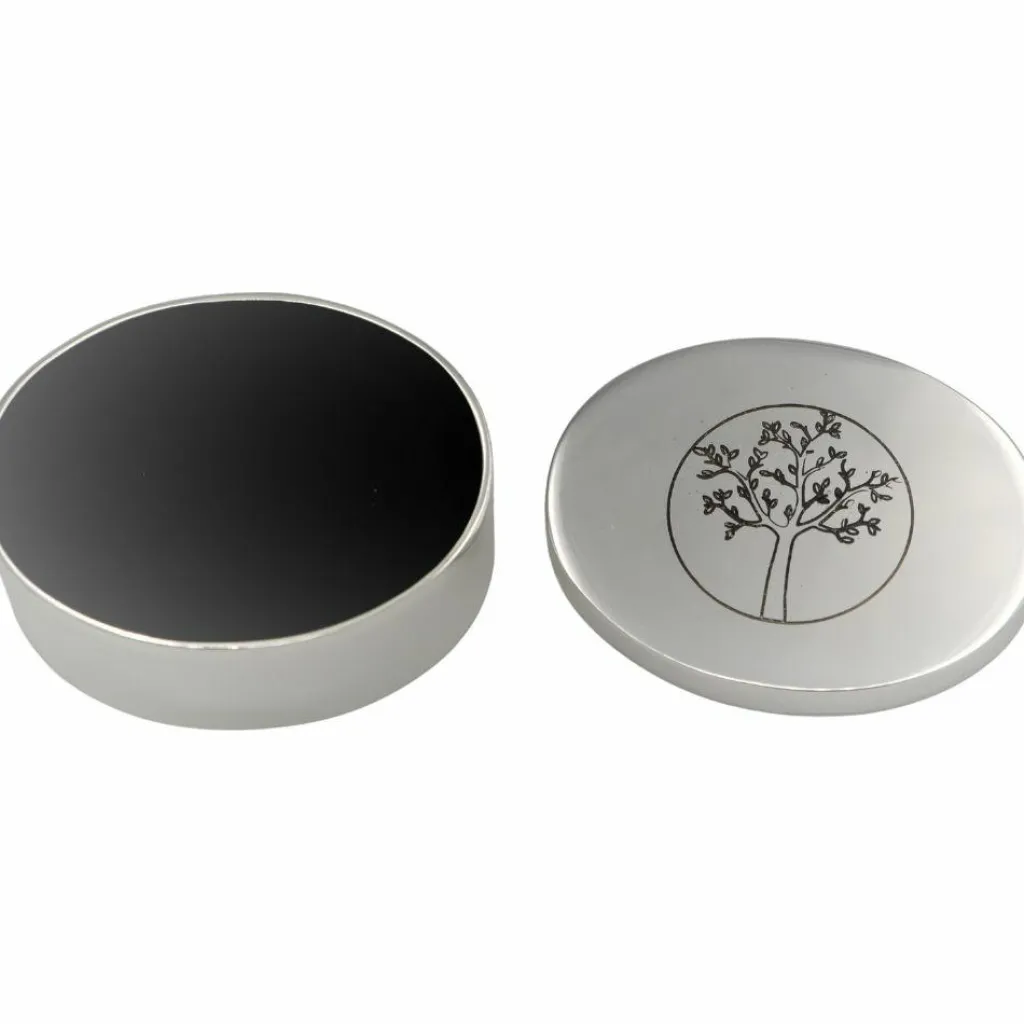 Boîte à dents Arbre de vie personnalisable (métal argenté) Boîte À Dents