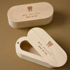 Discount Boîte à dents de lait en bois de hêtre Boîte À Dents