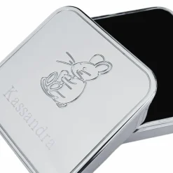 Hot Boîte à dents métal argenté Kassandra (personnalisable) Boîte À Dents