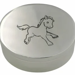 Discount Boîte à dents Petit cheval personnalisable (métal argenté) Boîte À Dents