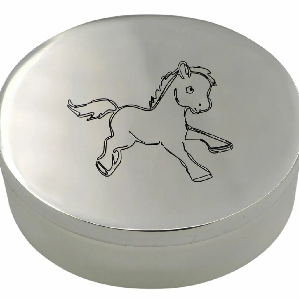 Discount Boîte à dents Petit cheval personnalisable (métal argenté) Boîte À Dents