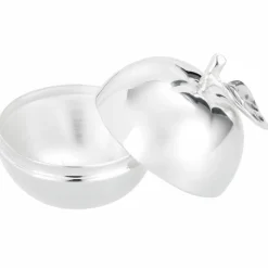 Christofle Boîte à dents pomme en métal argenté