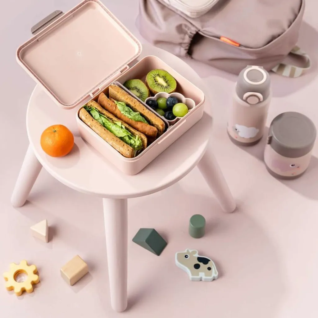 Hot Boîte à goûter avec séparateur Tiny farm Rose Boîte À Goûter / Lunch Box