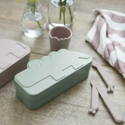 Done by Deer Boîte à goûter Croco vert