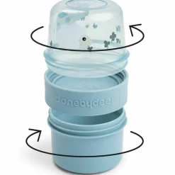 Done by Deer Boîte à goûter double petit Tiny farm Bleu