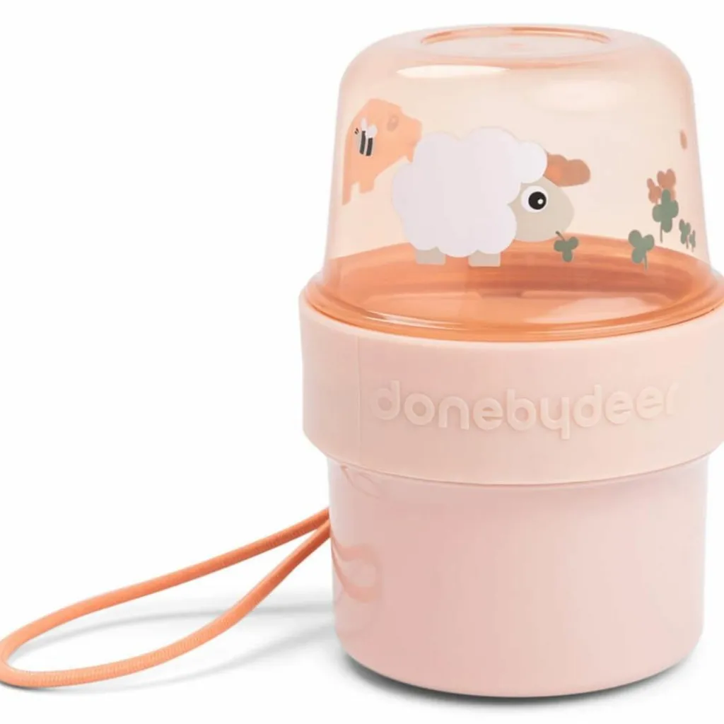 Done by Deer Boîte à goûter double petit Tiny farm Rose