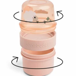 Done by Deer Boîte à goûter double petit Tiny farm Rose