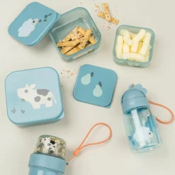 Outlet Boîte à goûter lot de 3 Tiny farm Bleu Boîte À Goûter / Lunch Box