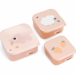 Best Boîte à goûter lot de 3 Tiny farm Rose Boîte À Goûter / Lunch Box
