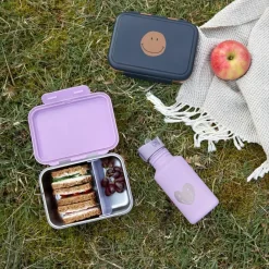 Lässig Boîte à goûter-Lunch box inox Little Gang coeur