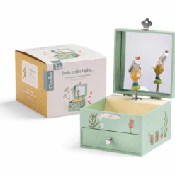 Moulin Roty Boîte à musique coffret Trois petits lapins