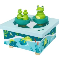 Hot Boîte à musique magnétique famille des grenouilles Boîte À Musique