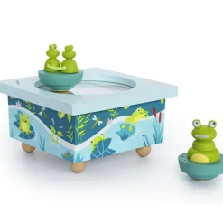 Hot Boîte à musique magnétique famille des grenouilles Boîte À Musique