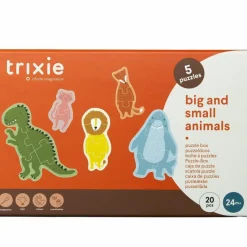 Trixie Boîte à puzzles Petits et grands animaux (5 puzzles)