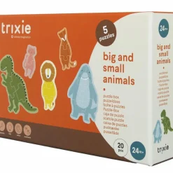Trixie Boîte à puzzles Petits et grands animaux (5 puzzles)