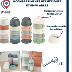 Béaba Boîte doseuse cotton white-terracotta