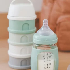 Hot Boîte doseuse de lait empilable cotton white-sage green Boîte Doseuse