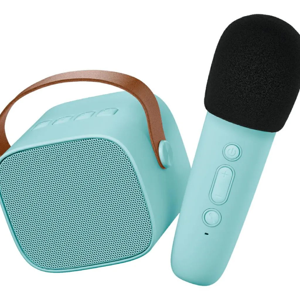 Lalarma Boîte karaoké enceinte et micro Bleu
