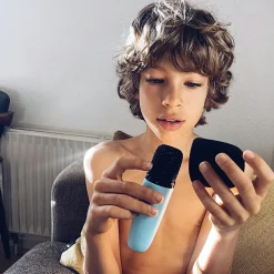 Lalarma Boîte karaoké enceinte et micro Bleu